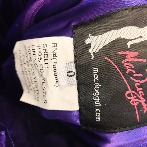 Purple flowy chiffon gown by Mac Duggal - Picture 6 of 6